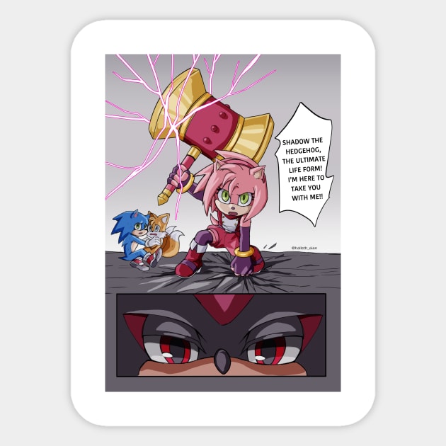 Amy vs Shadow 2 Sticker by hallstheien